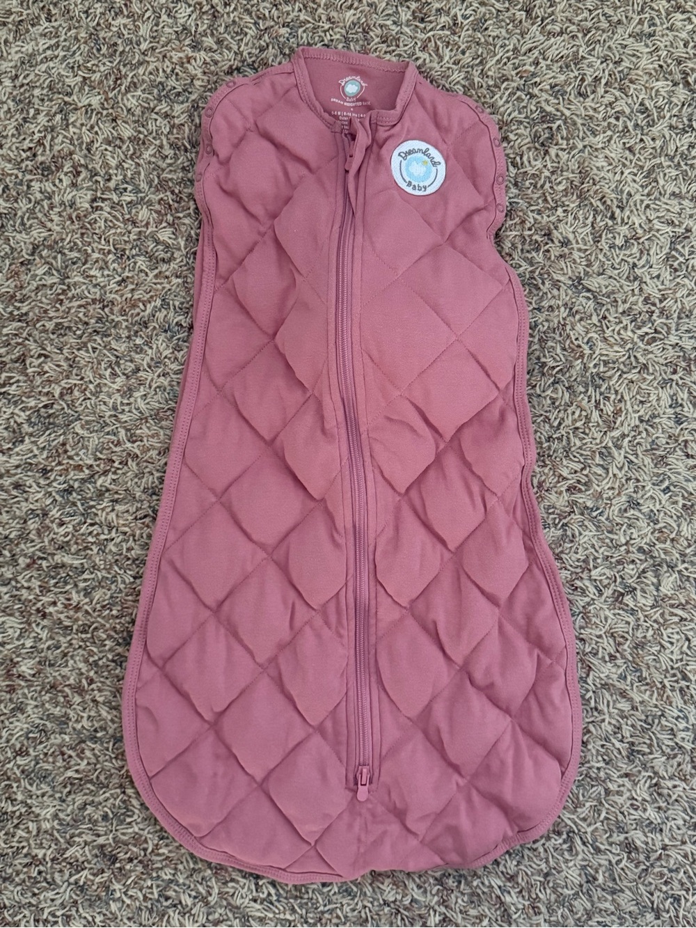 Dreamland Baby Quilted Pink Sleep Sack - Zipper Front